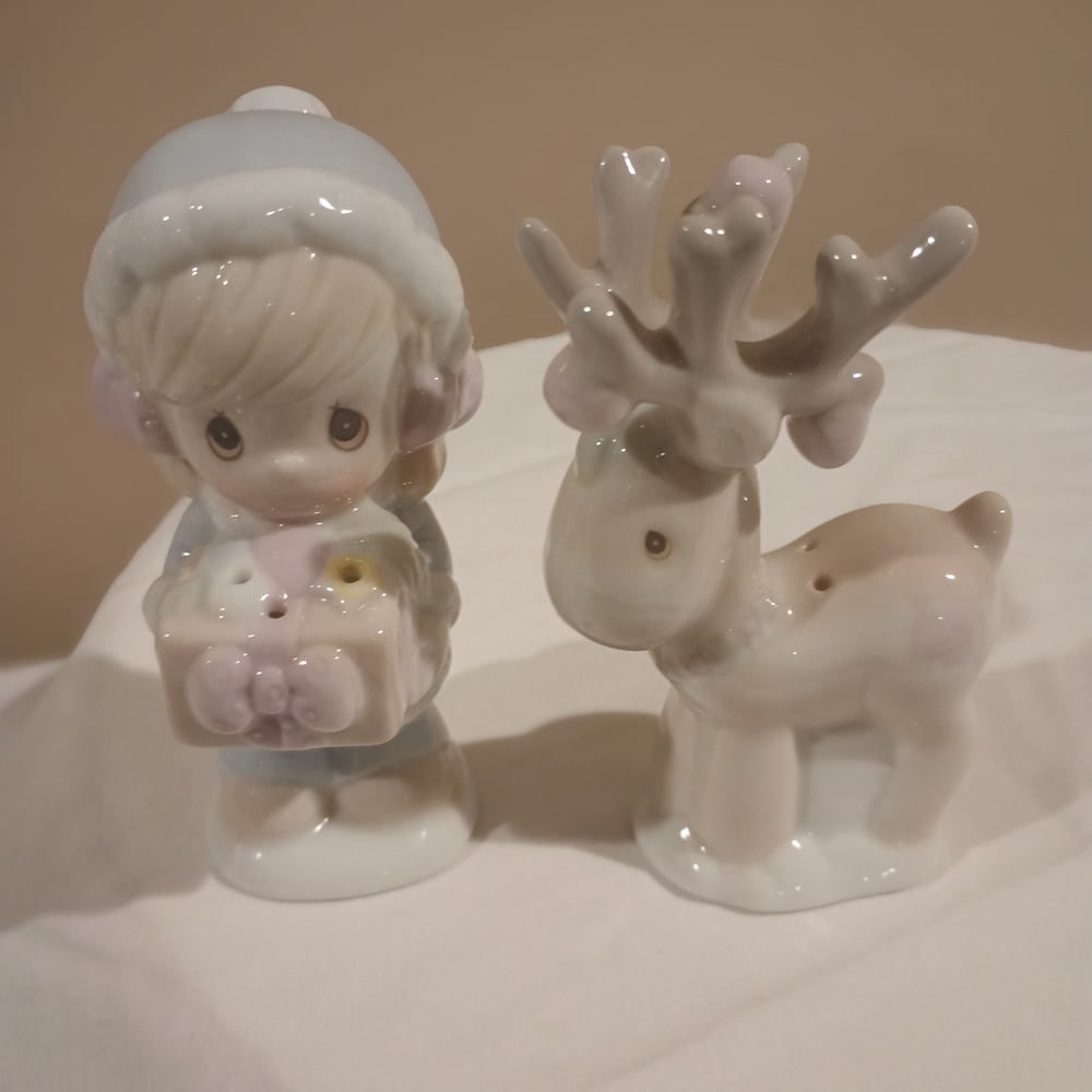 Precious Moments Holiday Figurines - Blue and Pink